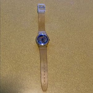 Clear Swatch watch